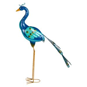 MELINERA® Záhradný dekoratívny vták, páv (stiahnutý chvost) (100283090) (100283090)