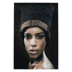 KARE DESIGN Obraz na skle Royal Headdress Face 150 × 100 cm