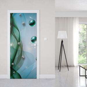 GLIX Fototapeta na dvere - 3D Modern Abstract Design Blue