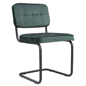 Zelená zamatová jedálenská stolička Capri green - 52 * 55 * 89 cm
