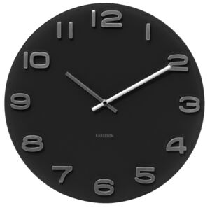 KARLSSON Nástenné hodiny Vintage kulaté čierne