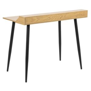 Moderný písací stôl Samuelo, Farby: dub prírodný / čierny metal Mirjan24 5903211075933