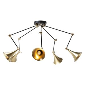 KARE DESIGN Luster Trumpet Brass Spider 5 svetiel