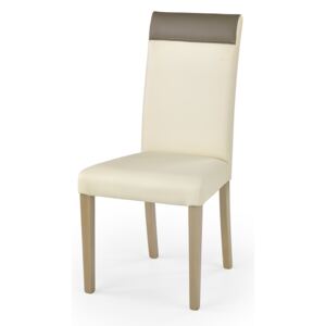 Jedálenská stolička Norbert (dub sonoma + krémová + béžová). Vlastná spoľahlivá doprava až k Vám domov