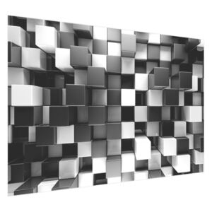 Samolepiaca fólia Čierno-biele 3D kocky 200x135cm OK2821A_1AL