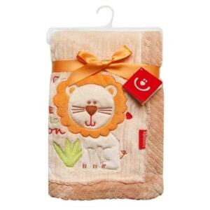 BOBO BABY Detská deka v darčekovej krabičke, 76x102 cm - Lev, krémová