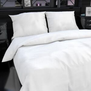 Kvalitex Klasické hotelové obliečky ATLAS hladký 140x200,70x90cm biele