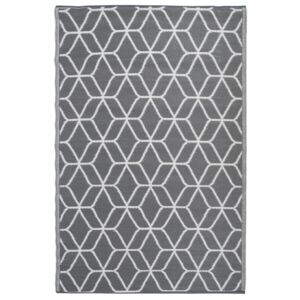 Esschert Design Vonkajší koberec s potlačou 180x121 cm sivo-biely OC25
