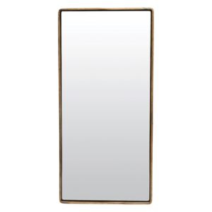 Obdĺžnikové zrkadlo s mosadznou obrubou Reflection stredné