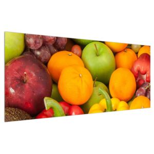 Obraz ovocia a zeleniny (120x50 cm)