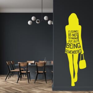 GLIX Elegance - nálepka na stenu Žltá 25 x 80 cm