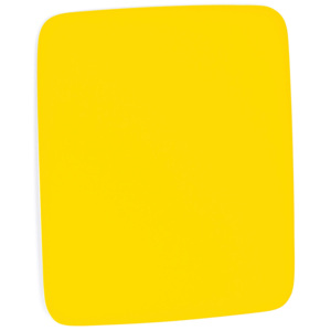 Sklenená magnetická tabuľa, zaoblené rohy, 500x500 mm, žltá