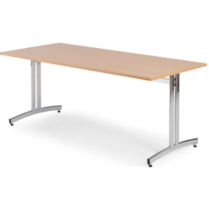 Jedálenský stôl Sanna, 1800x700 mm, buk / chróm