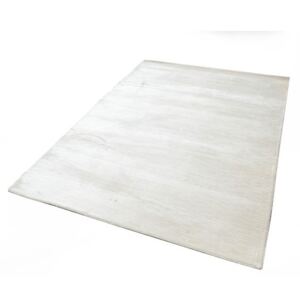 Moderný jednofarebný kusový koberec Handloom biely 1,70 x 2,4 m