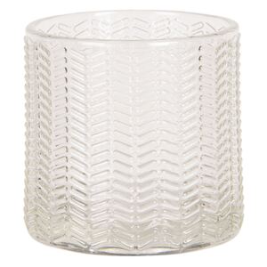 Transparentný sklenený svietnik na čajovú sviečku - Ø7 * 7 cm