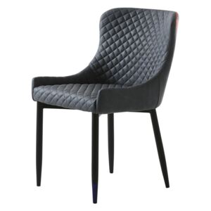 Dizajnová stolička Hallie sivá koženka