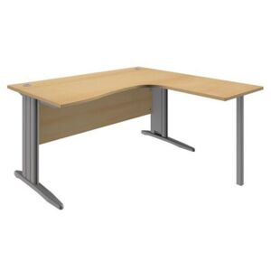 Kancelársky stôl System, 160 x 80 x 73 cm, pravé vyhotovenie, dezén buk