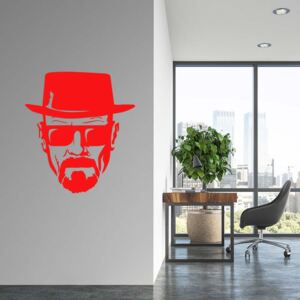 GLIX Breaking Bad Heisenberg - samolepka na stenu Červená 55x60 cm
