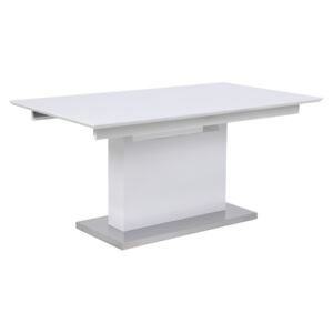 Biely rozkladací jedálenský stôl Nik HG 160/220 cm