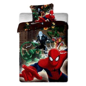Jerry Fabrics Detské bavlnené obliečky – Spider-man brown 140x200/70x90cm