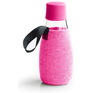 Ružový obal na sklenenú fľašu ReTap s doživotnou zárukou, 300 ml