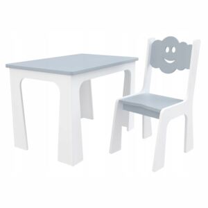 Vulpi Detská stolička so stolíkom Obláčik Farba: sivá