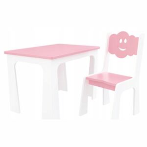 Vulpi Detská stolička so stolíkom Obláčik Farba: ružová
