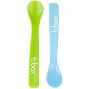 B.Box elastické silikónové lyžičky 2ks Farba: zelená-modrá