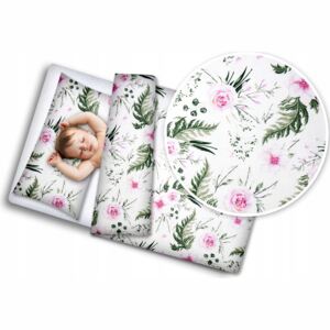 BabyMAM Detské obliečky 135x100 Farba: biela-kvety