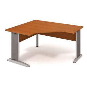 Rohový kancelársky stôl Cross, 160 x 120 x 75,5 cm, ľavé vyhotovenie, dezén čerešňa