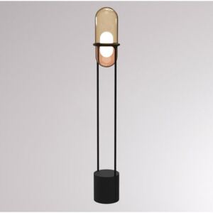 LOUM Pille stojaca LED lampa šampanské/medená