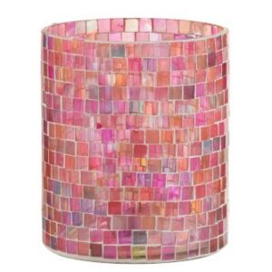 Farebný sklenený svietnik na čajovú sviečku Mosaic - 13 * 13 * 15 cm