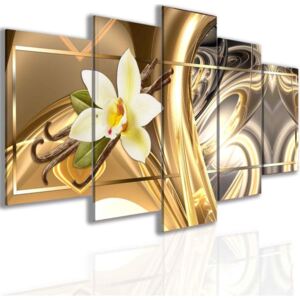 InSmile Obraz abstraktní vanilka zlatá 150x75 cm