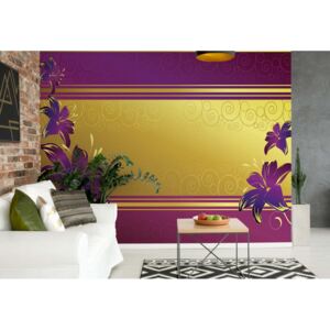 Fototapeta GLIX - Luxury Floral Purple + lepidlo ZADARMO Vliesová tapeta - 416x254 cm