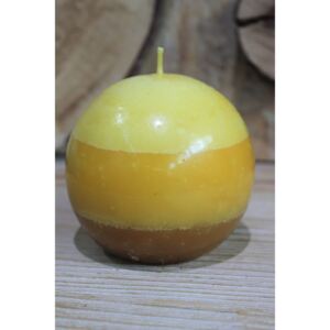 Žltá voňavá sviečka Citrus v tvare gule 9cm