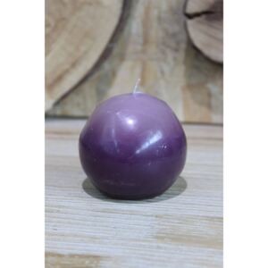 Tmavo fialová voňavá sviečka v tvare gule 7cm
