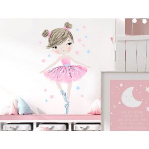 PASTELOWE LOVE Dekorácia na stenu CHARACTERS Ballerina - Balerinka ružová