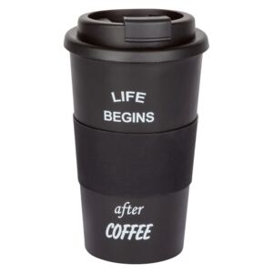 ERNESTO® Cestovný pohár na kávu, 400 ml, čierna (100299939)
