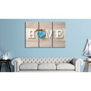 Obraz s nápisom Home - Home: Blue Love