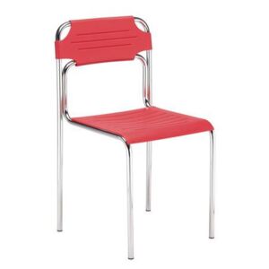 Plastová jedálenská stolička Cortessa, červená