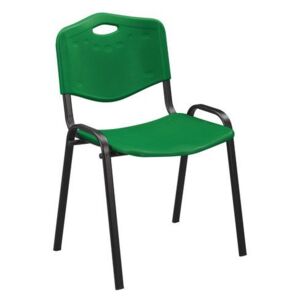 Plastová jedálenská stolička Manutan ISO, zelená
