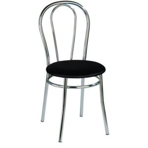 Jedálenská stolička Anett Chrom, čierna