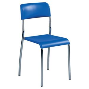 Plastová jedálenská stolička Paula, modrá