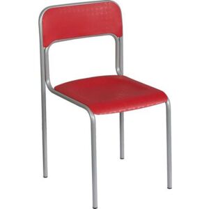 Plastová jedálenská stolička Cortina, červená