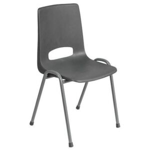Plastová jedálenská stolička Pavlina Grey, antracit, tmavosivá konštrukcia