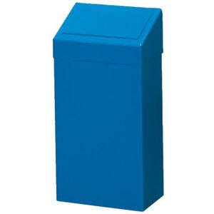 Kovový odpadkový kôš na triedený odpad, objem 50 l, modrý