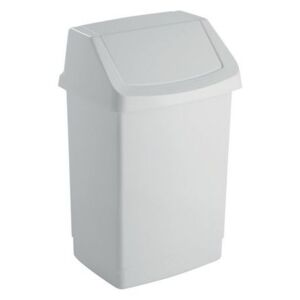 Plastový odpadkový kôš Simple, objem 15 l, biely