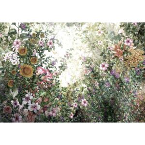 Fototapeta, Tapeta Vintage Floral Painting, (254 x 184 cm)