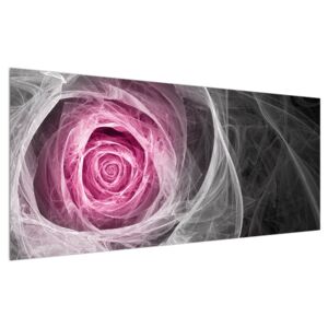 Abstraktný obraz ruže (120x50 cm)