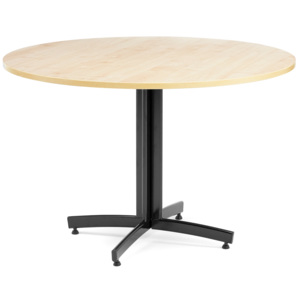 Jedálenský stôl Sanna, okrúhly Ø 1100 x V 720 mm, breza / čierna